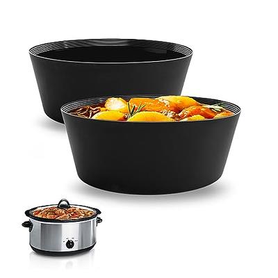 Integrated Single Grid Gray Silicone Slow Cooker Liners fit for 7 QT ,  Silicone Slow Cooker Divider Liner, Reusable/BPA Free/Leakproof/Slow Cooker