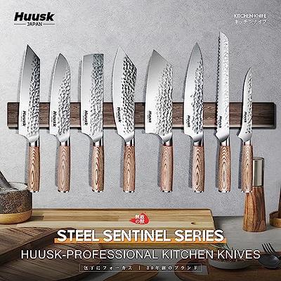 Nutrichef 8 Piece Kitchen Knife Set - Multi-Purpose Unbreakable Ergonomic Non-Stick Stainless Steel Kitchen Steak Knives Set with Fully Serrated