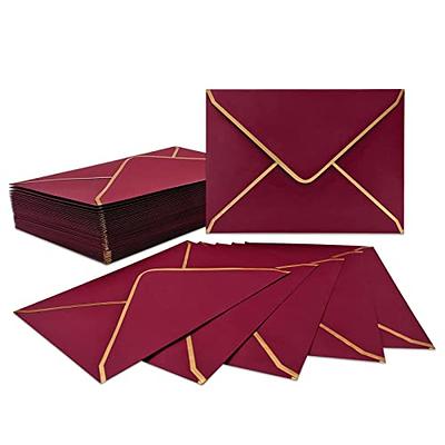 50 Pack Colored Envelopes, 5x7 Envelopes, Card Envelopes A7