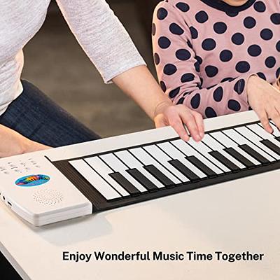 Roll Up Piano,49 Keys Electric Piano Keyboard,Portable Keyboard  Piano,Keyboard Piano for Beginners(Black)