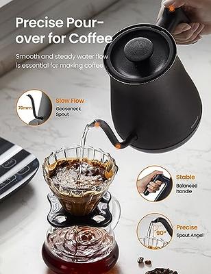 COMFEE' Gooseneck Electric Kettle with Temperature Control, 3 Variable  Presets, 100% Stainless Steel, 1500 Watt Powerful Quick Heating Portable Hot  Water Kettle for Pour Over Coffee and Tea, 0.6L - Yahoo Shopping