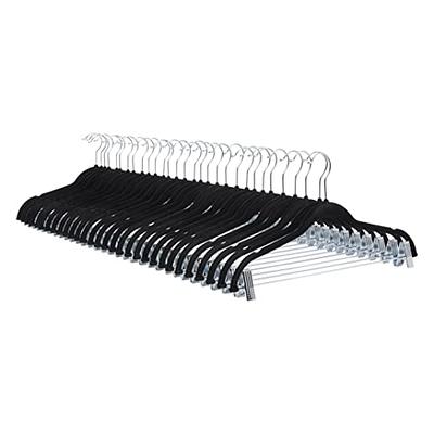 Simplify 24 Pack Extra Wide Velvet Coat Hangers in Ivory