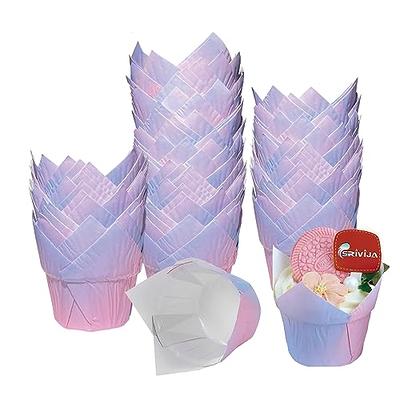 Cupcake Liners Muffin Liners, 100pcs Aluminum Foil Mini Baking Cups  Disposable Muffin Tin Cups Dessert Baking Cups Holders Cupcake Wrapper Cups  for