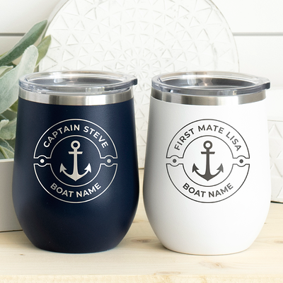 Boat accessories Boat gift Personalized nautical tumbler Boating