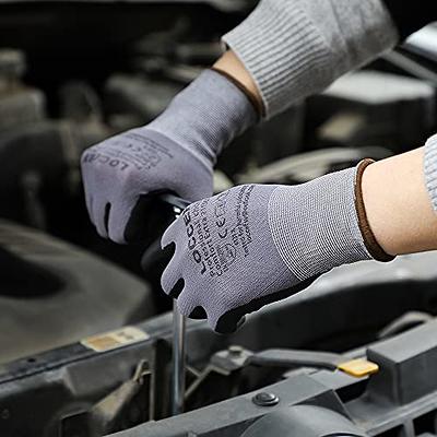 EvridWear Safety Work Gloves, Touchscreen Micro-Foam Nitrile