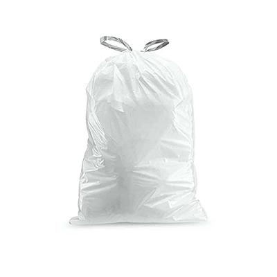 simplehuman 30 L/8 gal., White - 240 Liners, Code G Custom Fit Drawstring Trash Bags