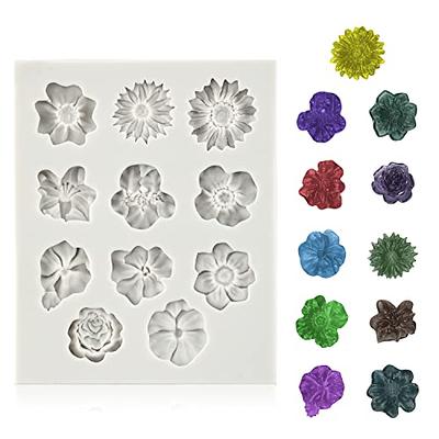 1pc Polymer Clay Flower Molds, Reusable Silicone Clay Molds