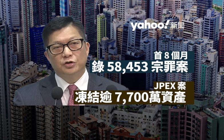 鄧炳強：本港首8個月錄逾5.8萬宗罪案　按年增逾三成　就JPEX案凍結逾7700萬資產