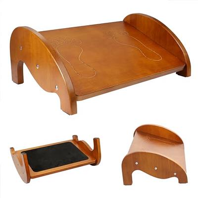 Wooden Foot Stool Under Desk Foot Rest Slanted Foot Stool Home Office Foot Stool, Size: 30x21cm