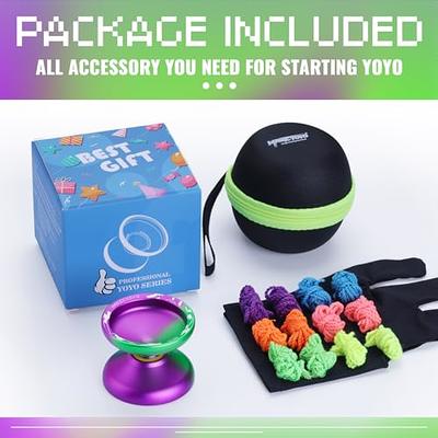 Yoyo Professional Unresponsive Yo Yo for Kids 8-12, Fingerspin Yoyo for  Adults Kids Beginners, Metal Trick Yoyo, Pro Yo-Yo with 10 Strings, Yoyo  Case