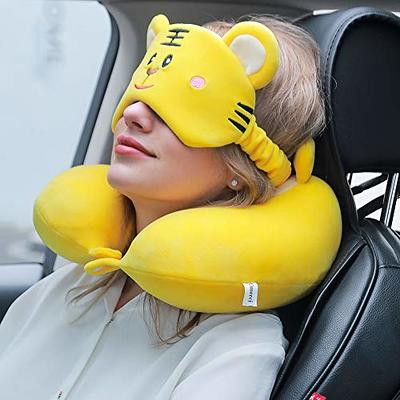 2 Pack U-Shaped Portable Inflatable Travel Neck Pillow,Compact Travel  Pillows for Airplanes Travel Light Inflatable Neck Pillow Support Head Neck  and Lumbar for Traveling ,Home 