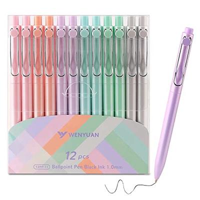 Premium Black Gel Pens, [0.5mm] Extra Fine Point Pens Smooth Writing Ballpoint Pens for Japanese Office School Stationery Supply (12 Packs)