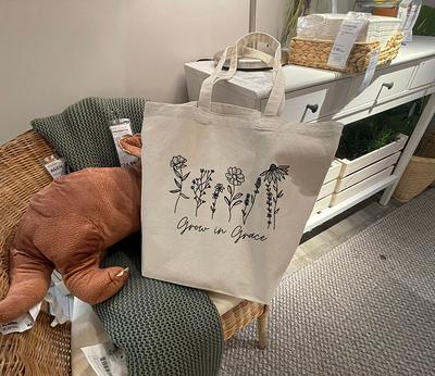 MORGOMON Christian Art Gifts Reusable Shopping Tote Bag Zippered  Inspirational Tote Bags for Women Bible Verse Shoulder Bag