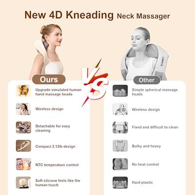  6D Kneading Neck Massager,Shiatsu Back Neck Massager