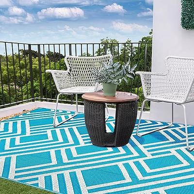 HUGEAR Outdoor Plastic Straw Rug, Waterproof Mat, Washable Large Floor Mat  and Rug for Outdoors, RV, Beach, Patio, Camping, Backyard, Deck, Picnic,  Indoor Outside (6x9ft,Geometry/Black&Beige) - Yahoo Shopping