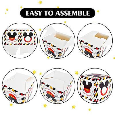 Melofaver 1st First Birthday Party Favors Balloon Boxes Supplies for Baby,  Boys 3Pcs Black Yellow Mouse Theme One Year Old Balloon Boxes, 'ONE'  Letters Balloon Arch Kit for Party Decorations 