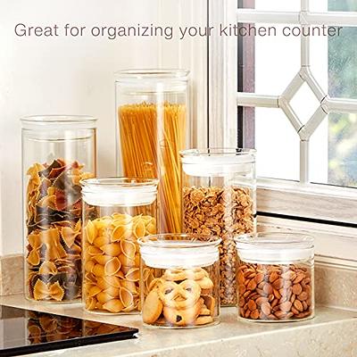 3pc Glass Canisters Set for Kitchen Counter with Airtight Lids