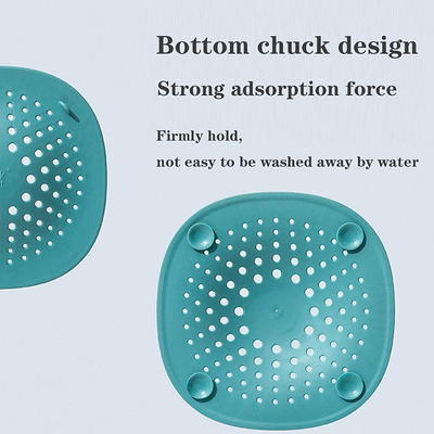 5pcs Drain Hair Catcher, Durable Silicone Hair Stopper Shower Drain Cover, Shower Drain Hair Trap, Easy to Install and Clean Suit for Bathroom Bathtub