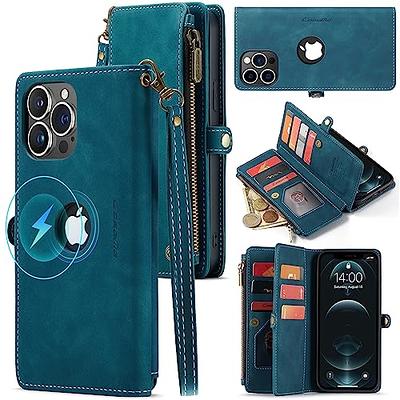 Iphone 13 Pro Max Wallet Case,pu Leather Zipper Handbag,detachable