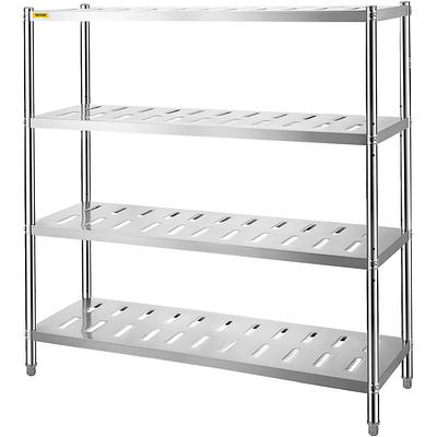 Hyper Tough Plastic 4-Tier Storage Shelves 47.6H x 21.75W x 14D