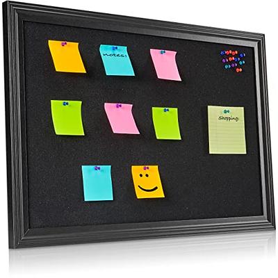 Emfogo Cork Board 16 x 11 Wooden Frame Bulletin Boards for Walls