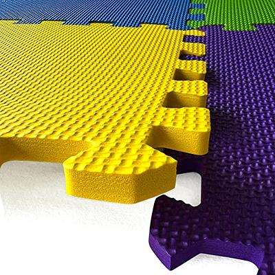 Interlocking Play Mat - 2 X 2 Linking Mat with 4 Color Edges - Soft,  Waterproof, and Non-Toxic in the Mats department at