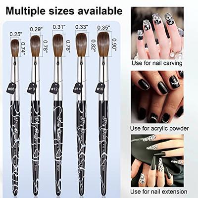 Aokitec Nail Art Brushes - 8PCS Nail Design Brush Set for DIY Mani Nail  Painting Tools for UV Nail Gels Builder Nail Gel Polish Nail Art liner  Brush