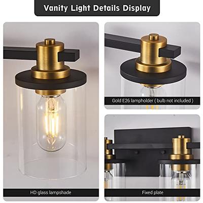 4-Light Antique Brass Vanity Lights Bathroom Light Fixtures Over