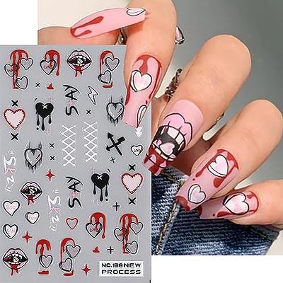 9 Sheets Halloween Nail Art Stickers Ghost 3D Nail Decals Spider