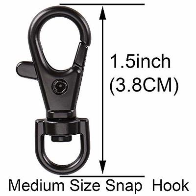 Swivel Snap Hook 1 1/2 (38mm) in Matte Black (2 Pack)
