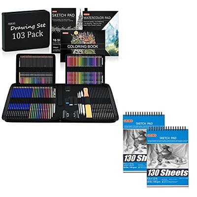 Bellofy 200 Pack Drawing Kit Includes Drawing Pad & Multimedia Pad with  Video Course & How