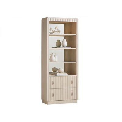 Gracyn 8-Tier Narrow Bookshelf with Adjustable Shelves Millwood Pines Color: White