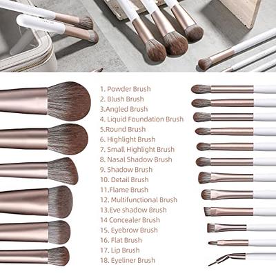 Bs-mall Makeup Brush Set 18 Pcs Premium Synthetic Foundation Powder Concealers Eye Shadows Blush Makeup Brushes