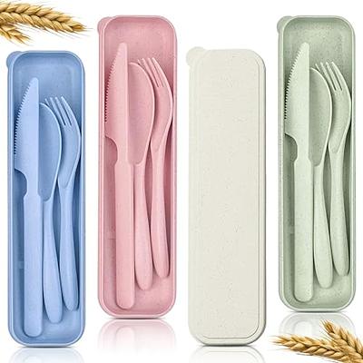 4 Pcs Travel Utensils with Case - Wheat Straw Dinnerware Sets Reusable Utensils  Set with Case Cutlery Set - Portable Forks and Spoons Silverware Set Lunch  Box Accessories for Camping - Yahoo Shopping