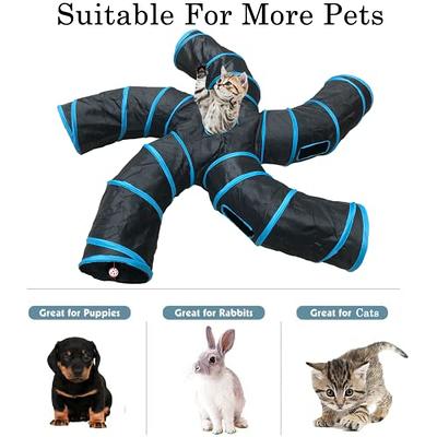 Cat Tunnel Felt Mat Toy Collapsible Cats Tube Toys Cave Nest DIY  Combination Play Tunnels Pet Interactive Toy for Kitten Rabbits