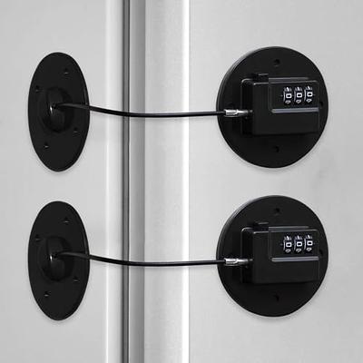 SAFELON 2 Pcs Baby Safety French Fridge Door Lock, Childproof Double Door  Refrigerator Lock, Cabinet Cupboard Lock for Toddlers & Babies, Easy to  Install (Black) - Yahoo Shopping