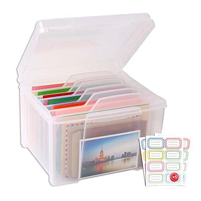HYGGEHAUS Greeting Card Organizer Box with Dividers for Christmas & Birthday  Cards, Photos - Keepsake & Scrapbook Storage Box