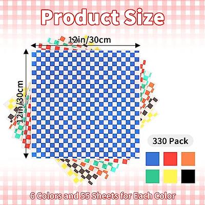 50 Sheets Red and White Checkered Deli Wrap Paper 12x12 Checkered Wax Paper  Party Supplies Food Wrapper same Day Shipping 