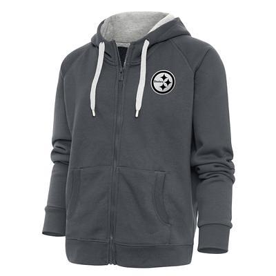 Men's Antigua Heathered Gray Pittsburgh Steelers Logo Victory Pullover  Hoodie - Yahoo Shopping