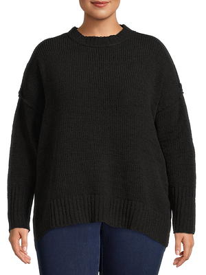 Terra & Sky Women's Plus Size Eyelash Knit Pullover Sweater, Midweight -  Yahoo Shopping