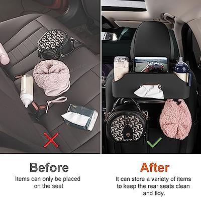 AUCELI Leather Car Seat Headrest Hook, 2 in 1 Auto Back Seat Hanger, 2 Pack  Car Storage Holders, Vehicle Backseat Organizer for Purses Coats Umbrellas  Bags, Universal Interior Accessories (Black/Red) - Yahoo Shopping