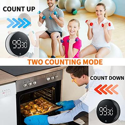 4 Pieces Digital Kitchen Timers, Large LED Display Magnetic Countup  Countdown Timer for Cooking with 3 Level Volume Classroom Timer for  Children and Teachers, Productivity Timer for Studying, Baking - Yahoo  Shopping