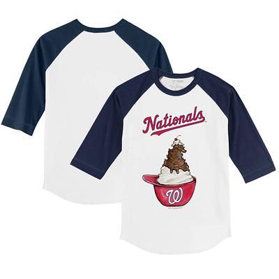 Youth Tiny Turnip White/Navy Minnesota Twins Teddy Boy 3/4-Sleeve Raglan T-Shirt Size: Small