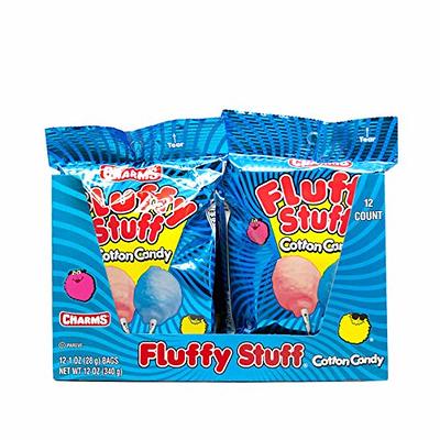 Fluffy Stuff Cotton Candy – Halloween Favorites Pink and Blue Fresh Spun  Floss Sugar Retro Candy – Carnival Cotton Candy in Stay Fresh Packs for