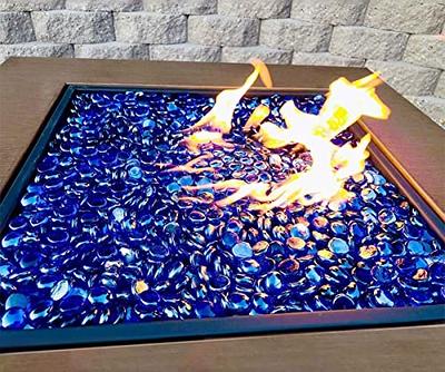 Fire Pit Glass - Aqua Blue Reflective Fire Glass Beads 3/4