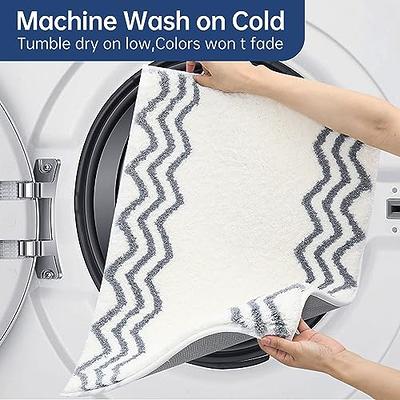 COSY HOMEER Extra Thick Bath Linen Sets Rugs - Anti-Slip Bath Mats Soft  Plush 100% Strong Polyester Living Room Bathroom Water Absorbent(Blue,24x48  