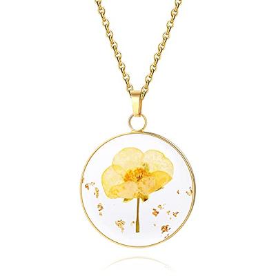 Flower Necklace - Real Dried Flowers - Resin Jewelry