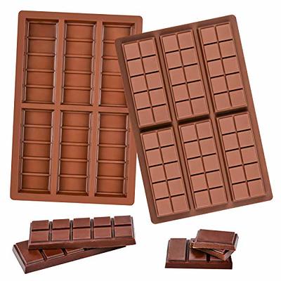 Chocolate Bar Molds, Silicone Snap Bars Making Kit, Break Apart Candy Mould  Set, BPA Free Soy Candle Wax Melt Durable Mold Square Easy Release