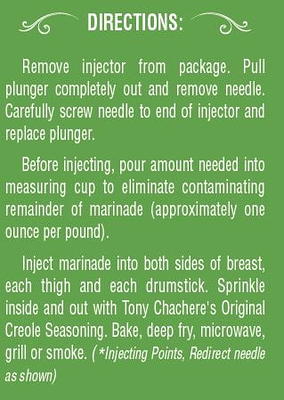 Tony Chachere's Injectables Injectable Marinade, Butter & Jalapeno - 17 fl oz
