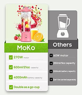 Portable Blender, Usb Rechargeable,personal Size Blender For Shakes And  Smoothies, Mini Blender With 6 Blades,blender Cup 600ml,use For  Kitchen,home,t